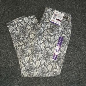 Seven7 Gray Snake Print Skinny Pants